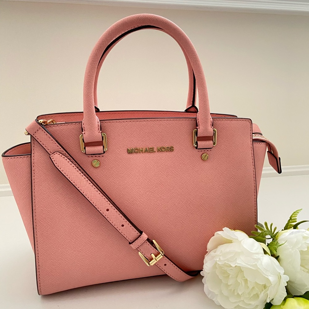 Michael Kors Selma Tote pale pink purse - Picture 3 of 8